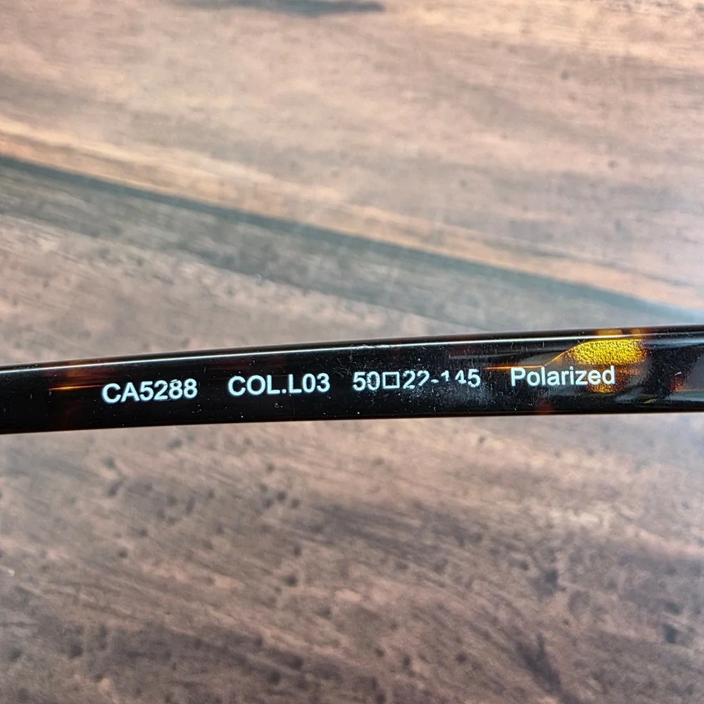 Carfia CA5288 Tortoise Round Polarized Sunglasses Brown Italian Design 50-22-145